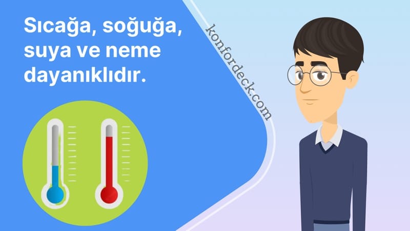 Sıcağa ve soğuğa dayanıklı kompozit deck